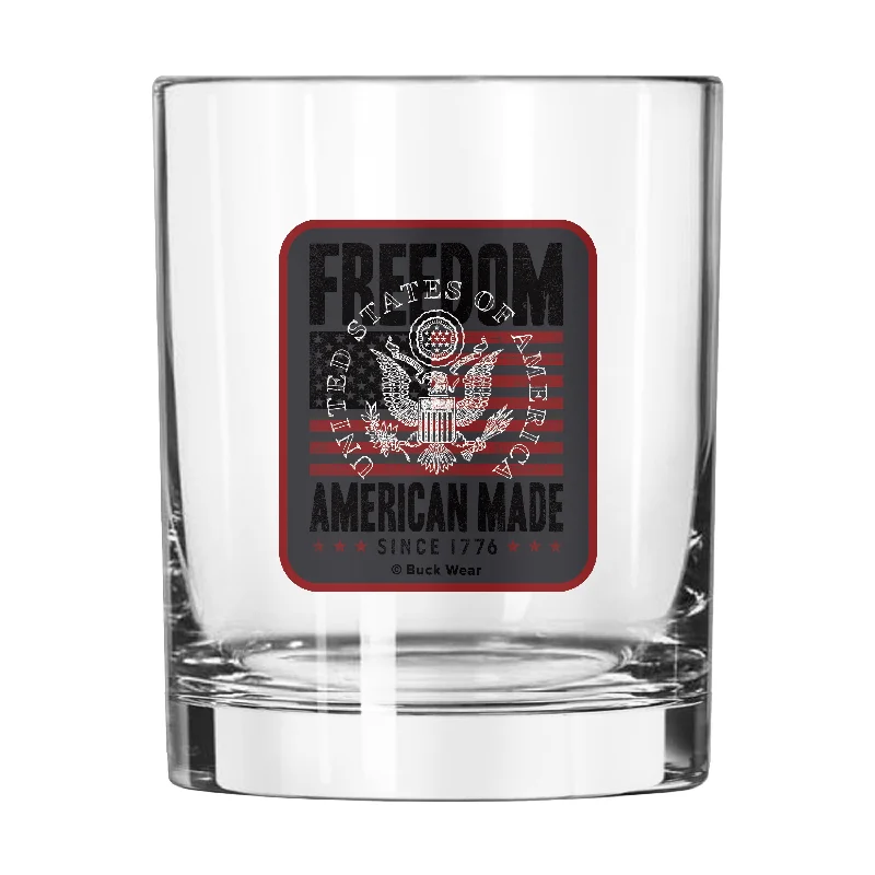 Team Mug For Personalized School Team Gear-Freedom "American Made" 14oz Rocks Glass