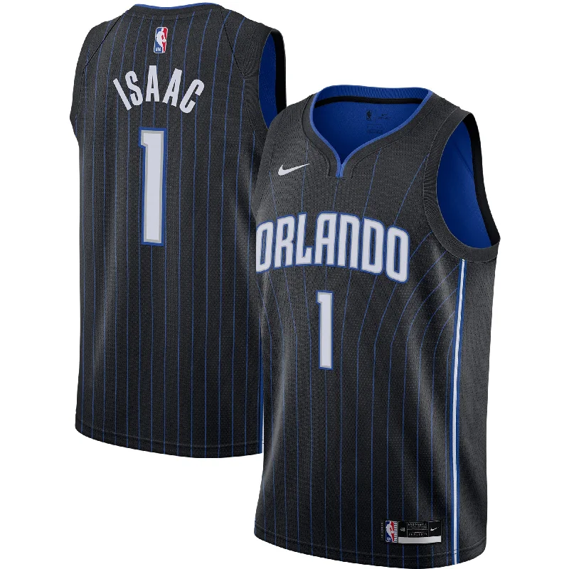 Basketball Jersey For Sports Fan Apparel-Jonathan Isaac Orlando Magic Swingman Basketball Jersey - Black - Icon Edition