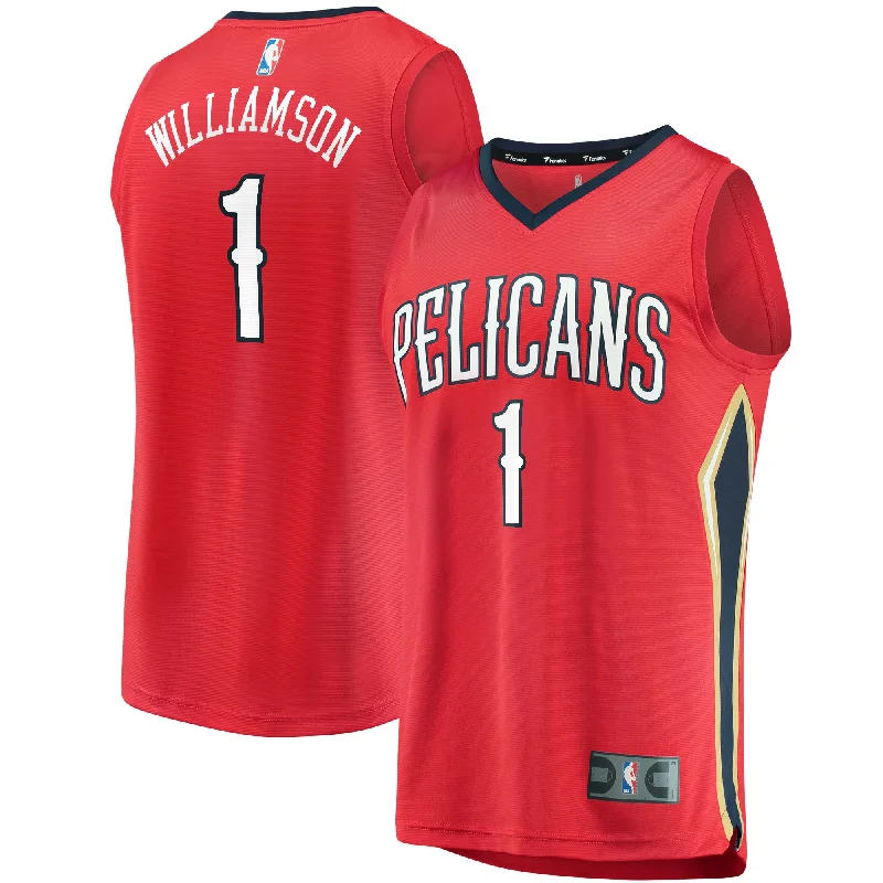 Basketball Jersey With Personalized Colorway-Zion Williamson New Orleans Pelicans Branded Fast Break Basketball Jersey Red - Statement Edition