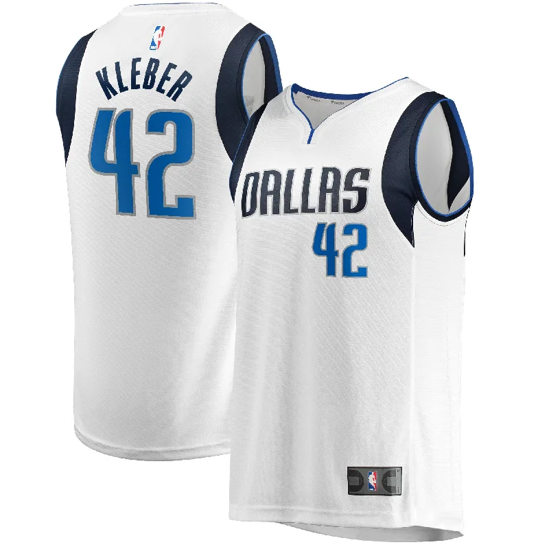 Basketball Jersey For Team Merchandise Customization-Maxi Kleber Dallas Mavericks Branded Fast Break Player Basketball Jersey - Association Edition - White