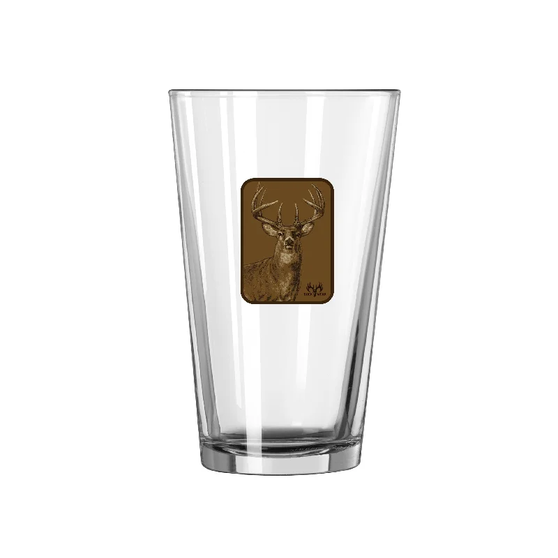 Team Mug For Personalized Fundraising Gear-Deer Portrait 16oz Pint Glass