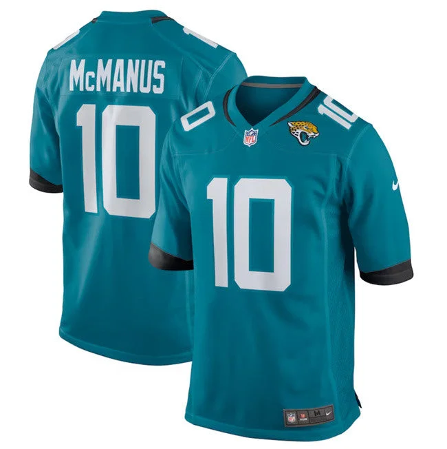 Football Jersey For Custom Apparel Design-Men's Jacksonville Jaguars #10 Brandon McManus Teal Football Stitched Game Jersey