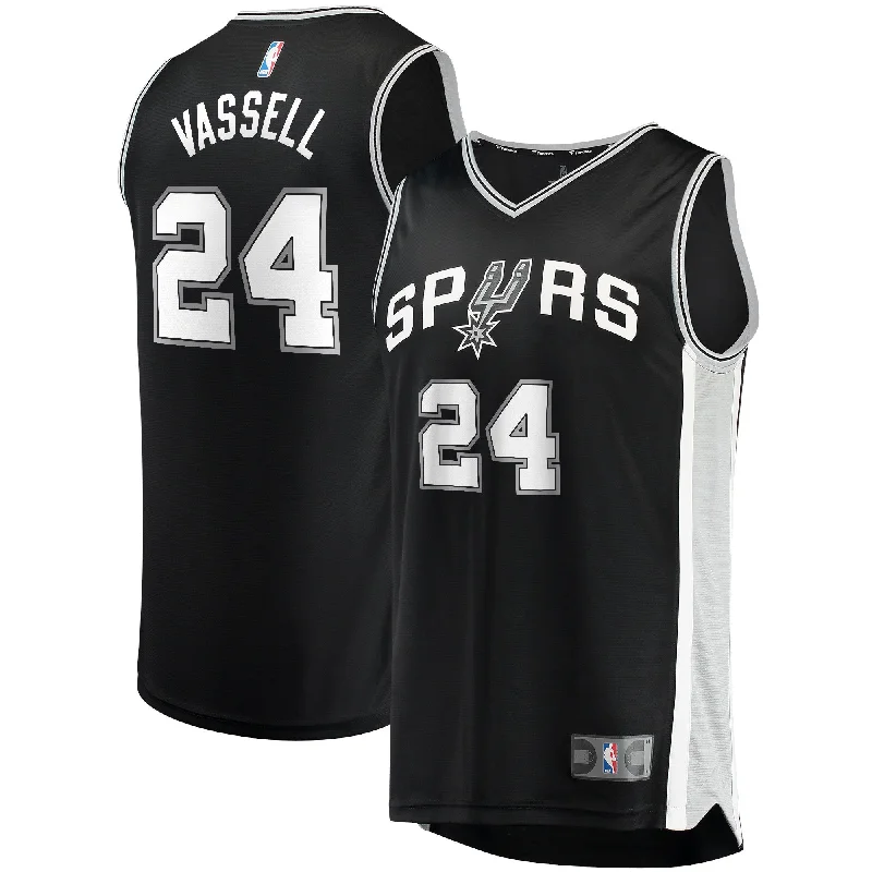 Basketball Jersey For Special Events-Devin Vassell San Antonio Spurs Branded Fast Break Basketball Jersey - Icon Edition - Black