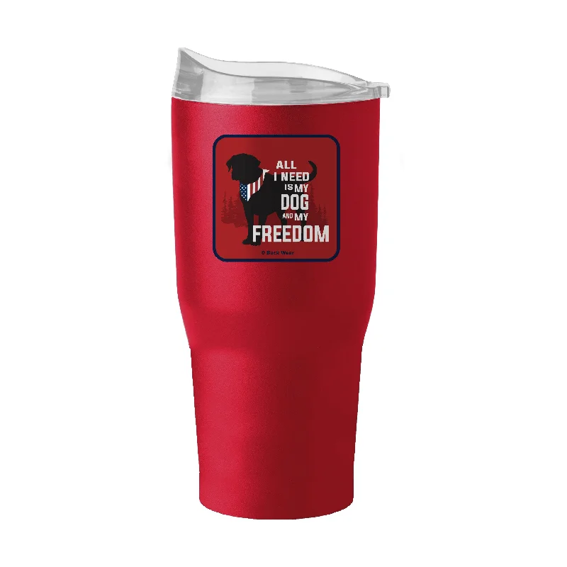 Team Mug For Limited-Time Fan Merchandise-Freedom Dog 30oz Powder Coat Tumbler