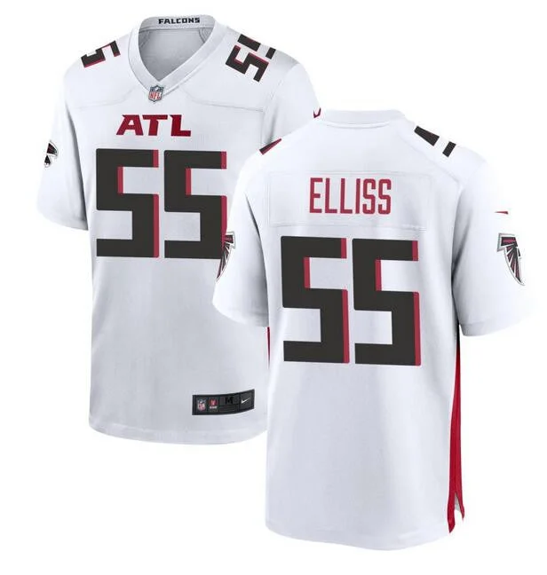 Football Jersey For Team Apparel-Men's Atlanta Falcons #55 Kaden Elliss White Stitched Football Game Jersey