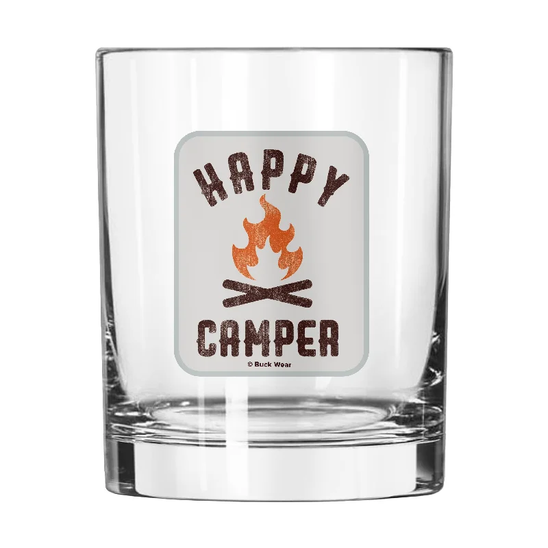 Team Mug For Special Event Customization-Happy Camper 14oz Rocks Glass