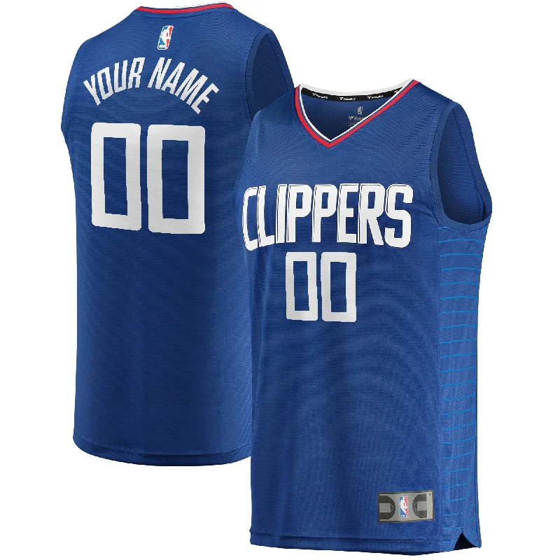 Basketball Jersey For Signature Apparel Customization-La Clippers Branded Fast Break Custom Basketball Jersey Royal - Icon Edition