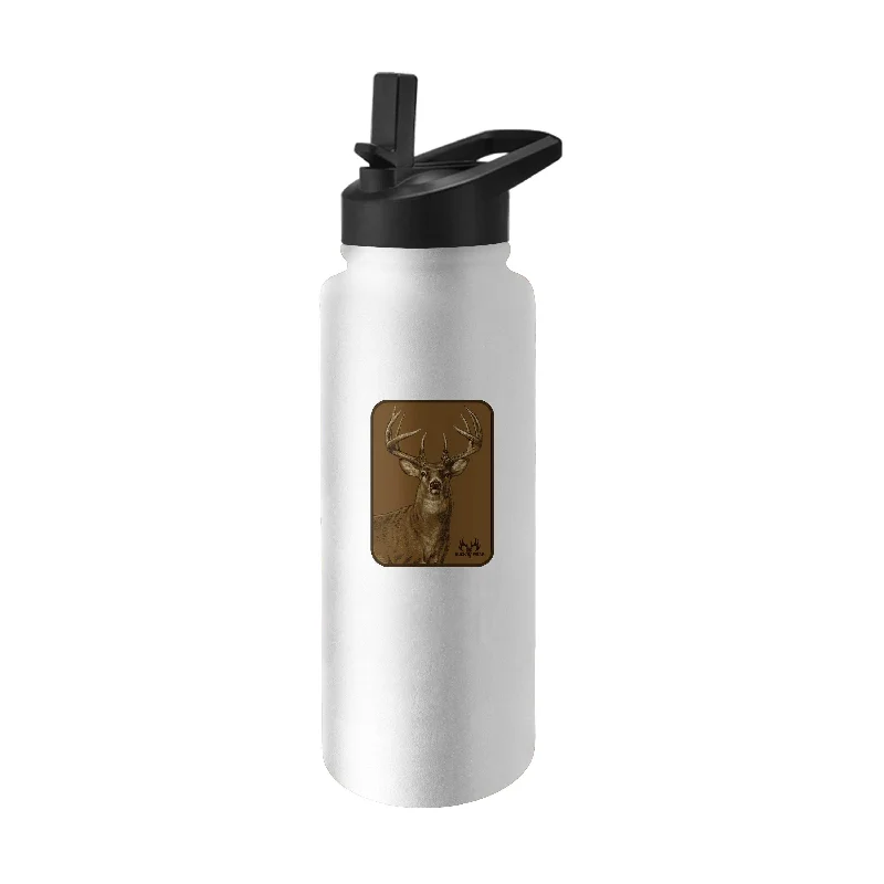 Team Mug For Personalized Team Fan Gear-Deer Portrait 34oz Quencher Bottle