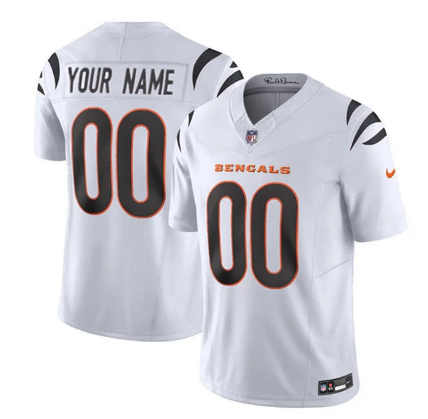 Football Jersey For School Team Custom Apparel-Men's Cincinnati Bengals Active Player Custom 2023 F.U.S.E. White Vapor Untouchable Limited Football Stitched Jersey