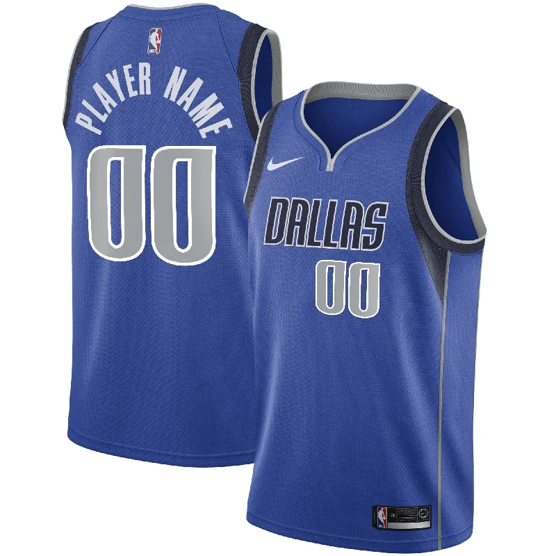 Basketball Jersey For Signature Fan Gear-Dallas Mavericks Swingman Custom Basketball Jersey Blue - Icon Edition