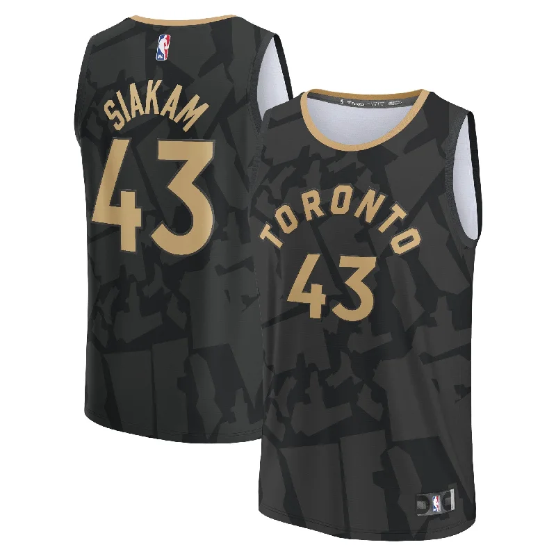 Basketball Jersey For Custom Numbering-Pascal Siakam Toronto Raptors Branded Fastbreak Basketball Jersey - City Edition - Black