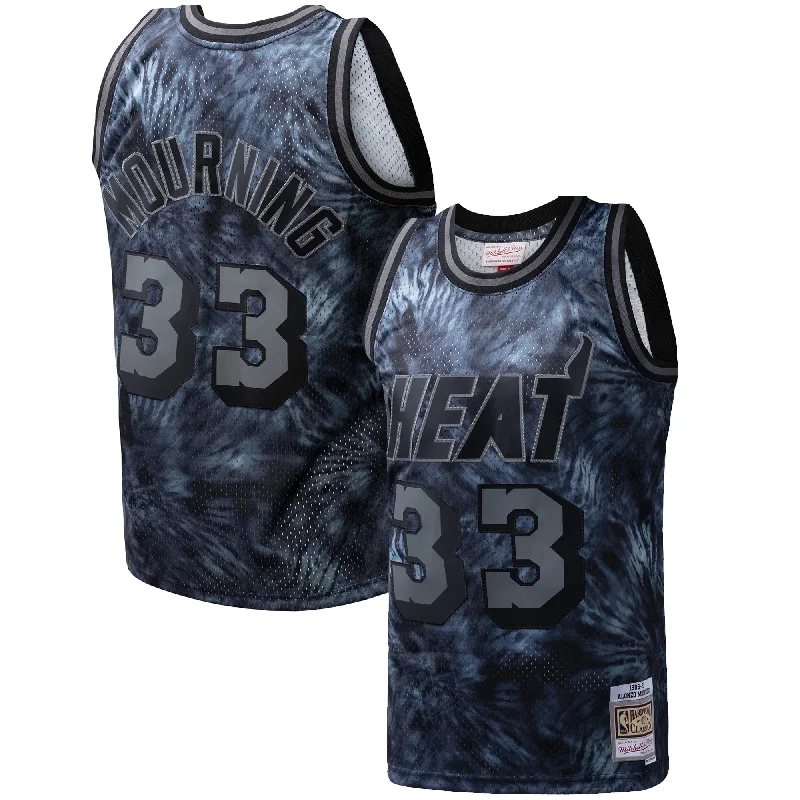 Basketball Jersey For High-Quality Custom Fan Gear-Alonzo Mourning Miami Heat Hardwood Classics 1996/97 Tie-dye Swingman Basketball Jersey - Black