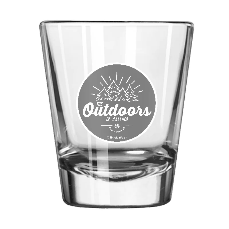 Team Mug For Custom Player Numbers-Outdoors Is Calling 2oz Shot Glass