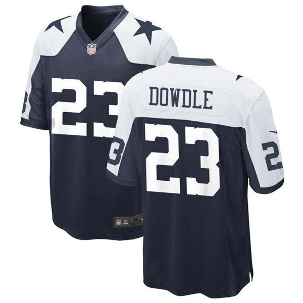 Football Jersey With Custom Name-Men's Dallas Cowboys #23 Rico Dowdle Navy Alternate Stitched Football Game Jersey