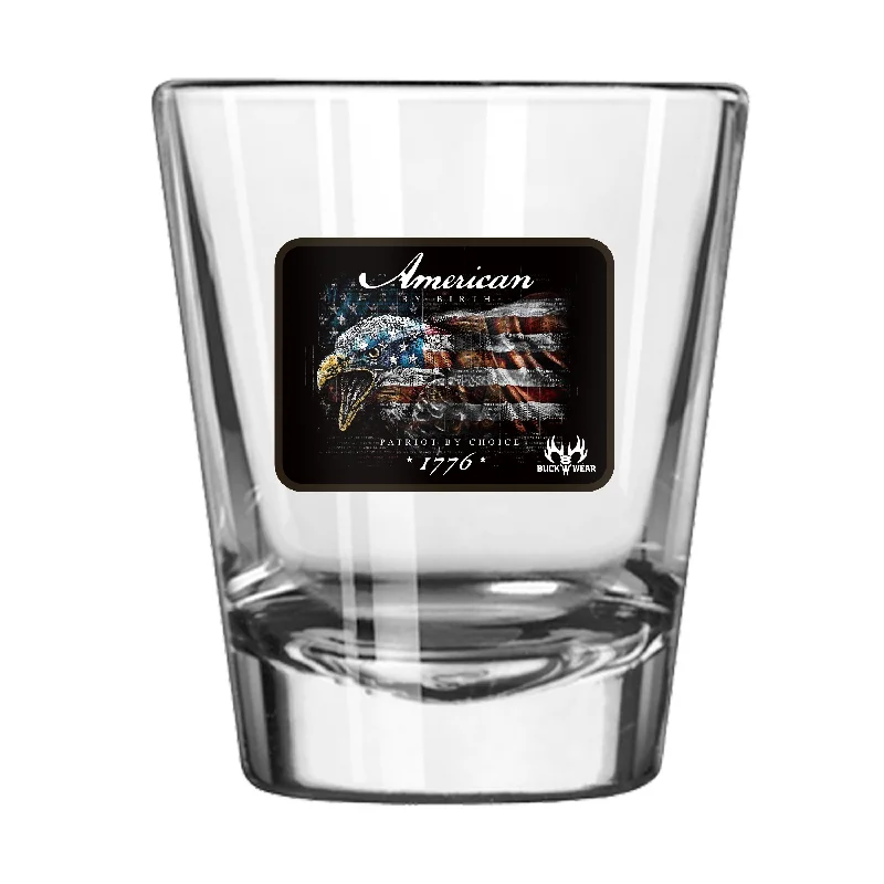 Team Mug For Team Customization-American by Birth Eagle 2oz Shot Glass