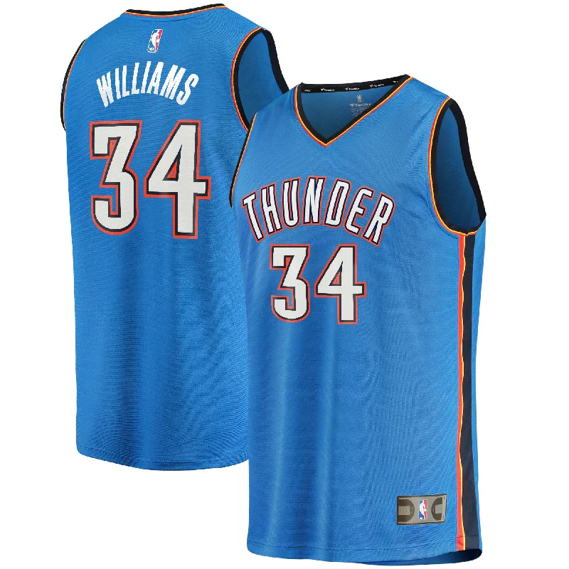 Basketball Jersey For Defensive Players-Kenrich Williams Oklahoma City Thunder Branded 2021/22 Fast Break Basketball Jersey - Icon Edition - Blue