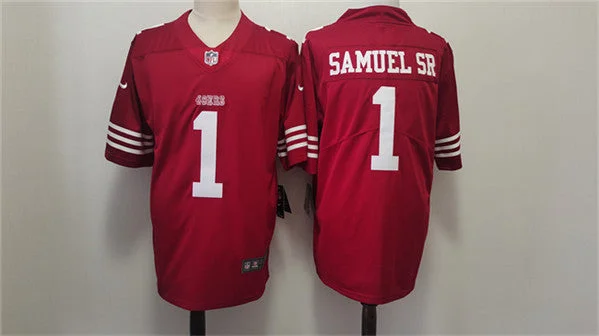 Football Jersey For Personalized Fan Customization-Men's San Francisco 49ers #1 Deebo Samuel Red Vapor Untouchable Limited Football Stitched Jersey