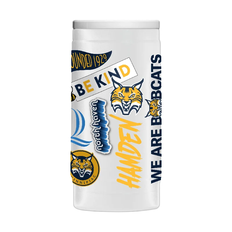 Team Mug For Professional Team Merchandise-Quinnipiac 12oz Native Powder Coat Slim Can Coolie