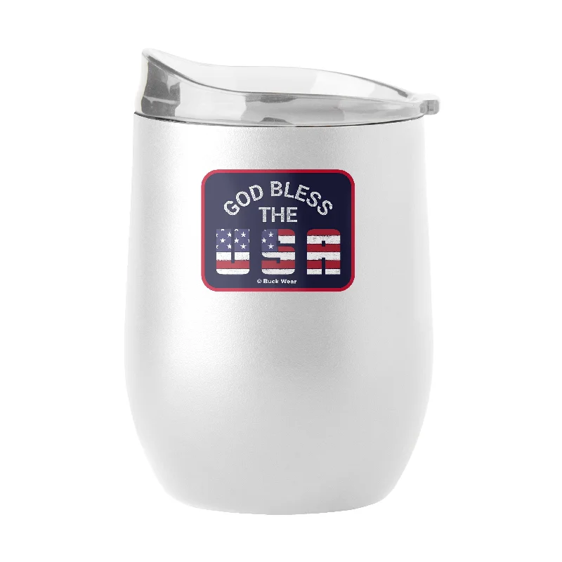 Team Mug For Fan Gear Fundraising-Bless The U.S. 16oz Powder Coat Curved Bev