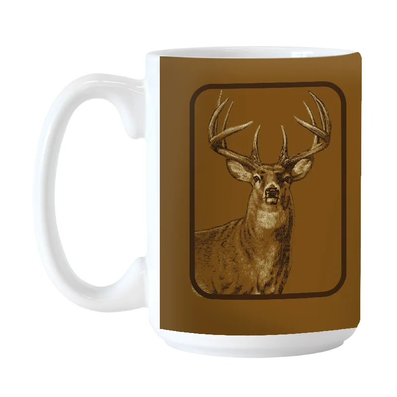 Team Mug For Team Spirit Gifts-Deer Portrait 15oz Sublimated Mug