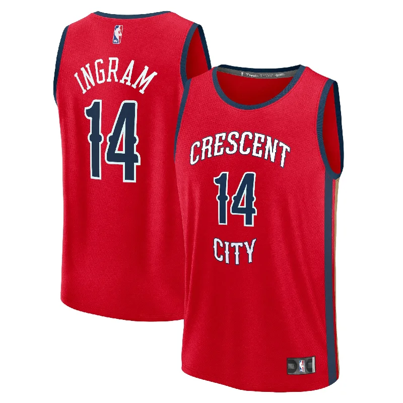 Basketball Jersey For Custom Fan Apparel-Brandon Ingram New Orleans Pelicans Branded Fast Break Basketball Jersey - Statement Edition - Red