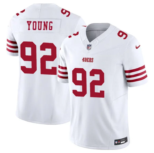 Football Jersey For Signature Fan Recognition-Men's San Francisco 49ers #92 Chase Young White 2023 F.U.S.E. Football Stitched Jersey