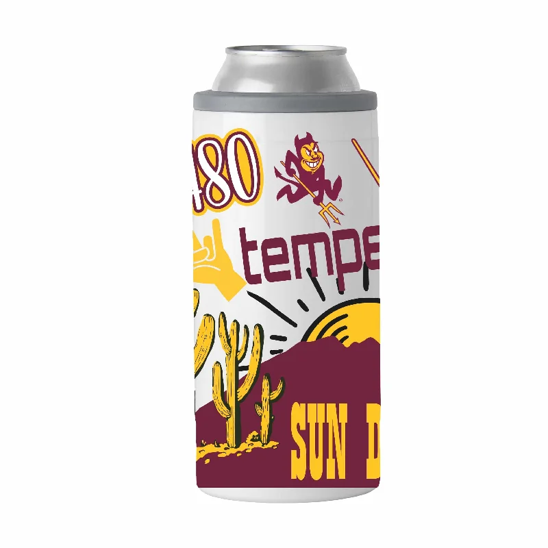 Team Mug For Softball And Baseball Teams-Arizona State 12oz Native Powder Coat Coolie