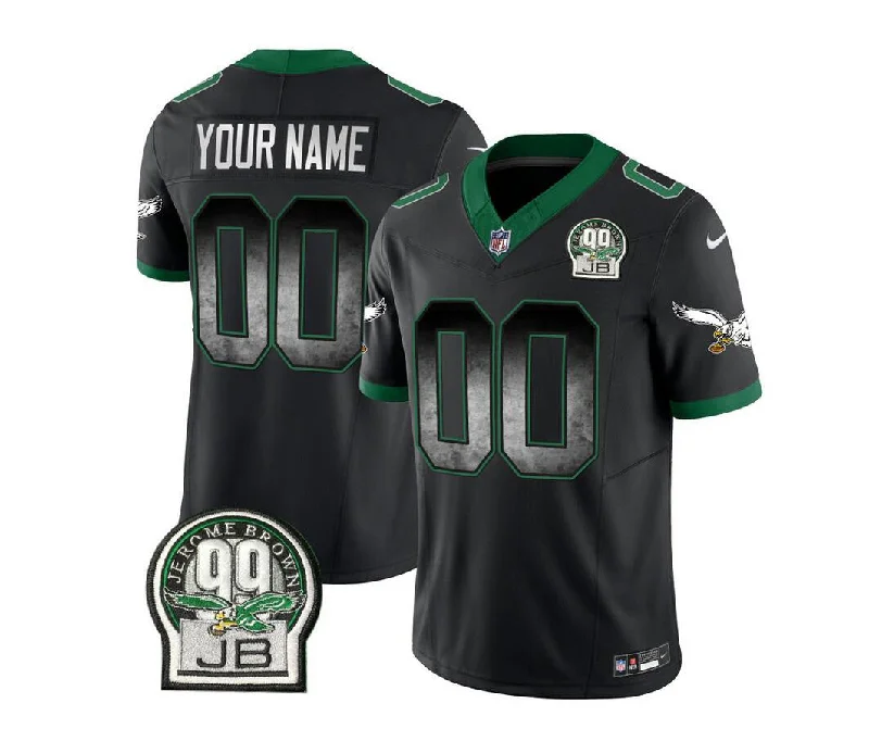 Football Jersey For Alumni Merchandise-Men's Philadelphia Eagles Active Palyer Custom Black 2023 F.U.S.E. Throwback Vapor Untouchable Limited Football Stitched Jersey