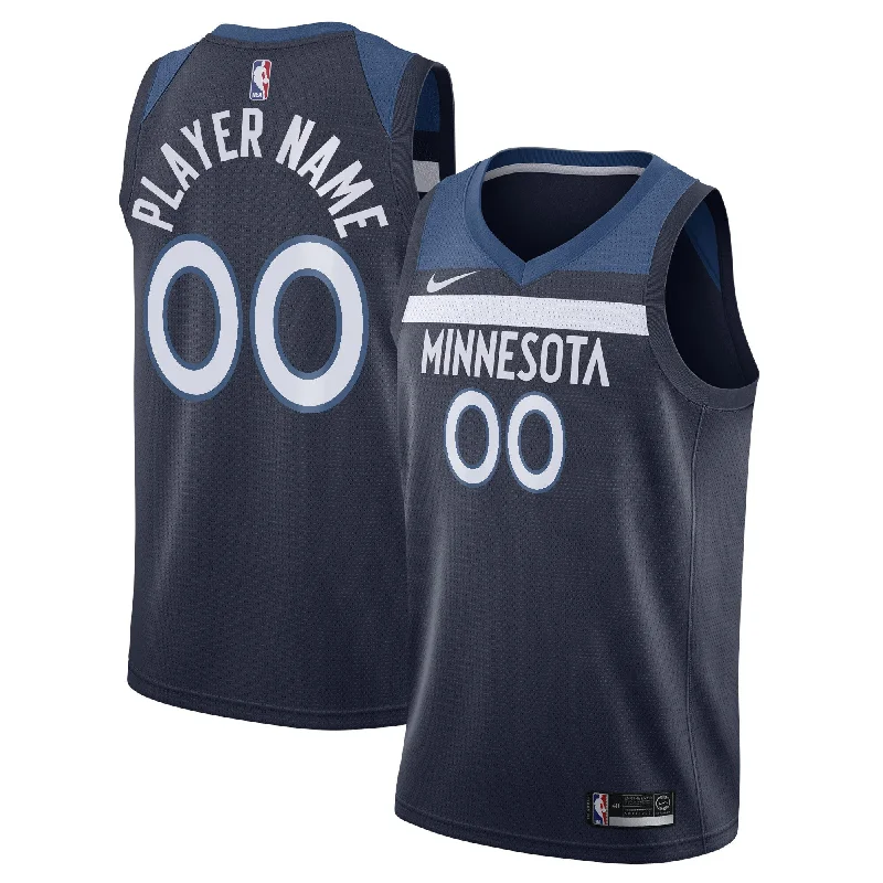 Basketball Jersey For Custom Team Designs-Minnesota Timberwolves Swingman Custom Basketball Jersey Navy - Icon Edition