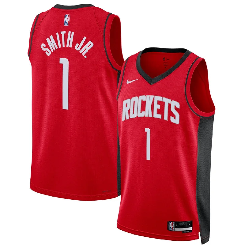 Basketball Jersey For Custom Player Names-Jabari Smith Jr. Houston Rockets Unisex 2022 Draft First Round Pick Swingman Basketball Jersey - Icon Edition - Red