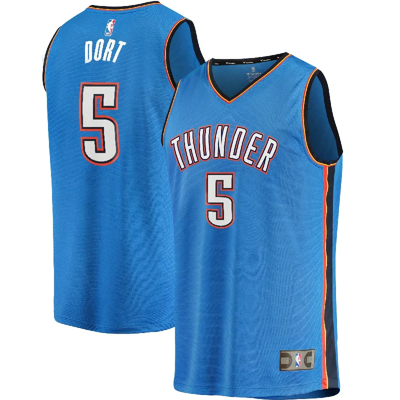 Basketball Jersey For Event Apparel Customization-Luguentz Dort Oklahoma City Thunder Branded Fast Break Player Basketball Jersey - Icon Edition - Blue