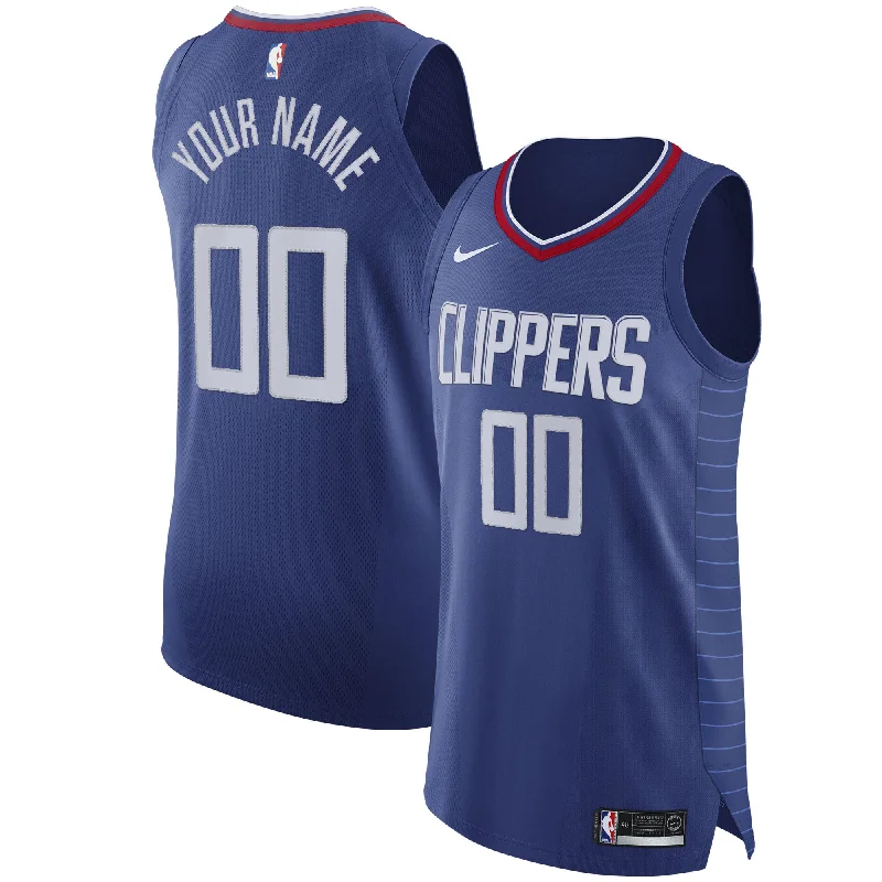 Basketball Jersey For Coaches-La Clippers 2020/21 Custom Basketball Jersey Blue - Icon Edition