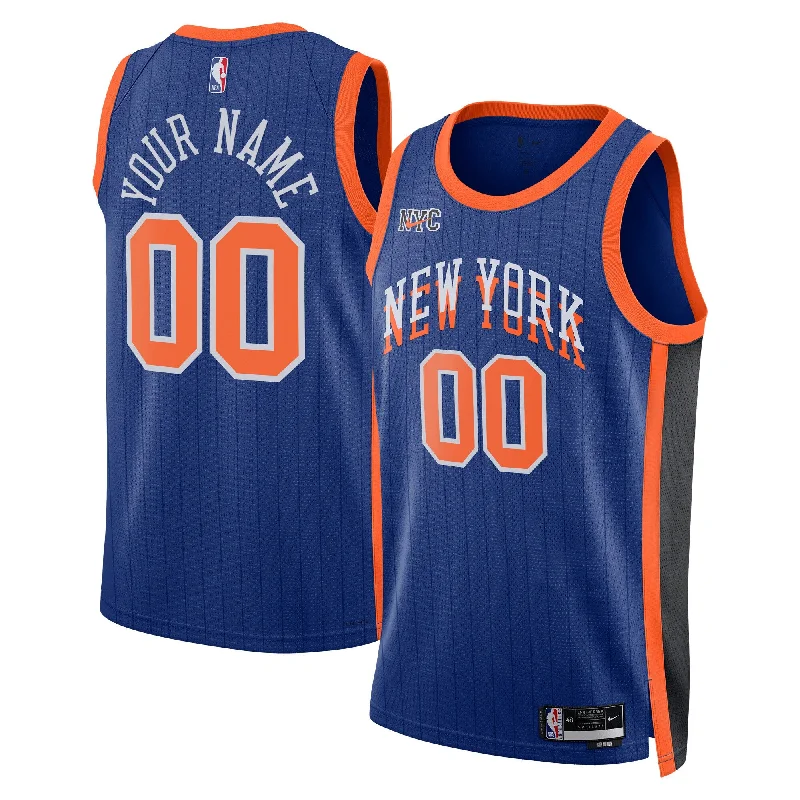 Basketball Jersey For Special Edition Jerseys-New York Knicks Unisex 2023/24 Custom Swingman Basketball Jersey - Blue - City Edition