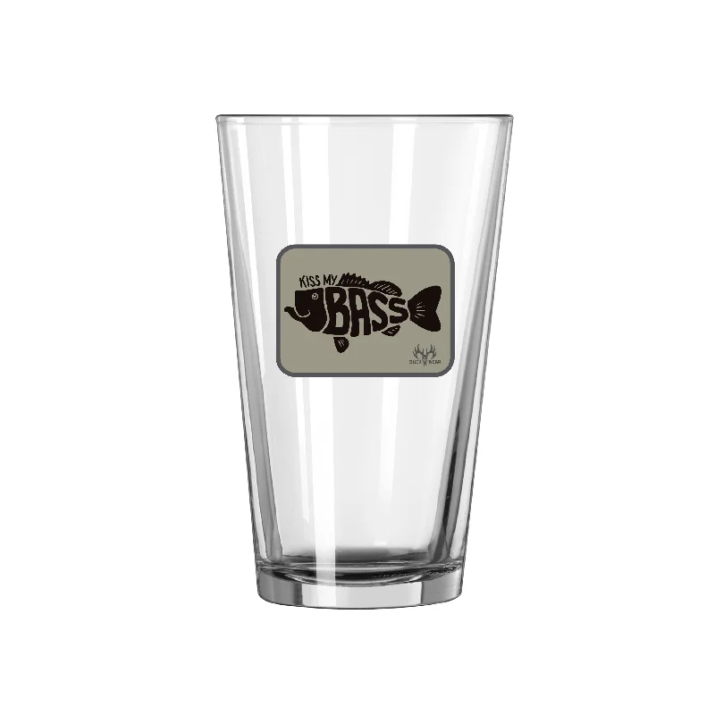 Team Mug For High-Quality Fan Gear-Kiss My Bass 16oz Pint Glass