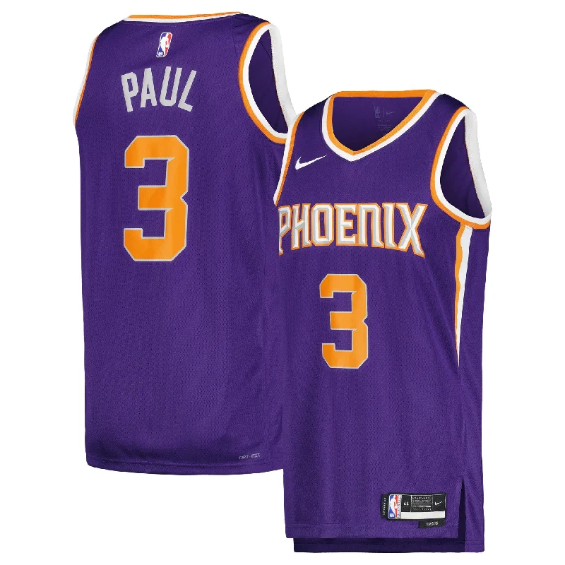 Basketball Jersey For High-Performance Fan Wear-Chris Paul Phoenix Suns Unisex Swingman Basketball Jersey - Icon Edition - Purple