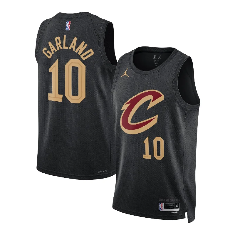 Basketball Jersey With Custom Player Names-Darius Garland Cleveland Cavaliers Jordan Brand Unisex Swingman Basketball Jersey - Statement Edition - Black