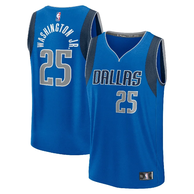 Basketball Jersey For Coaches-Pj Washington Jr. Dallas Mavericks Branded Fast Break Player Basketball Jersey - Icon Edition - Blue