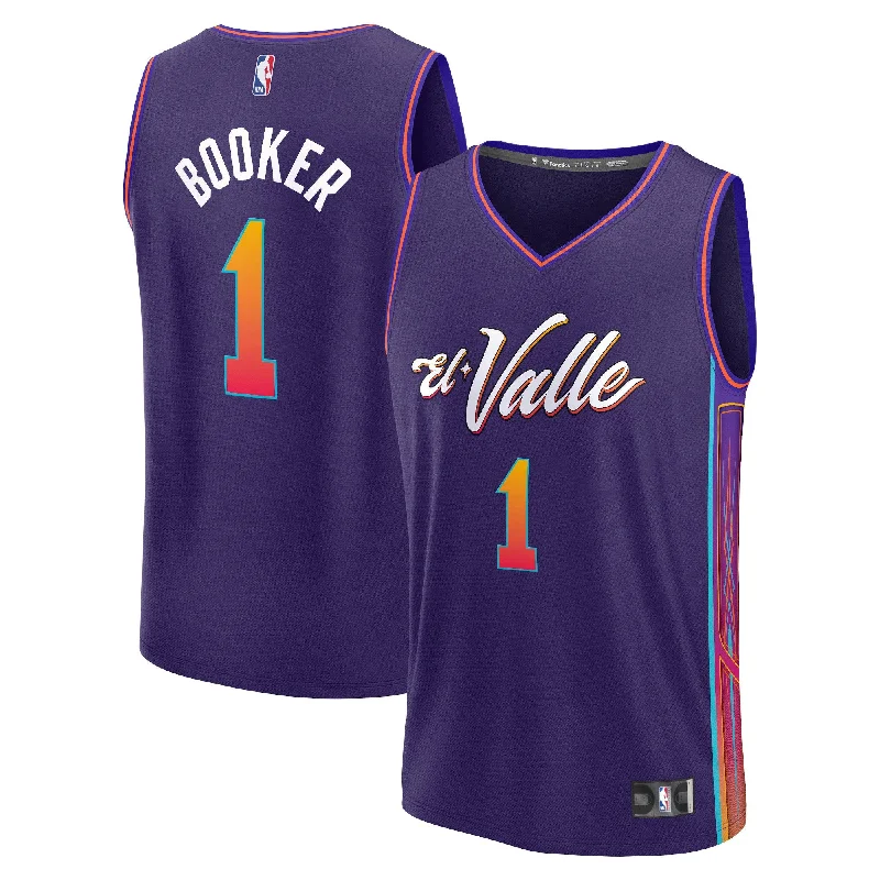 Basketball Jersey For Performance Wear-Devin Booker Phoenix Suns Branded Fast Break Basketball Jersey - Purple - City Edition