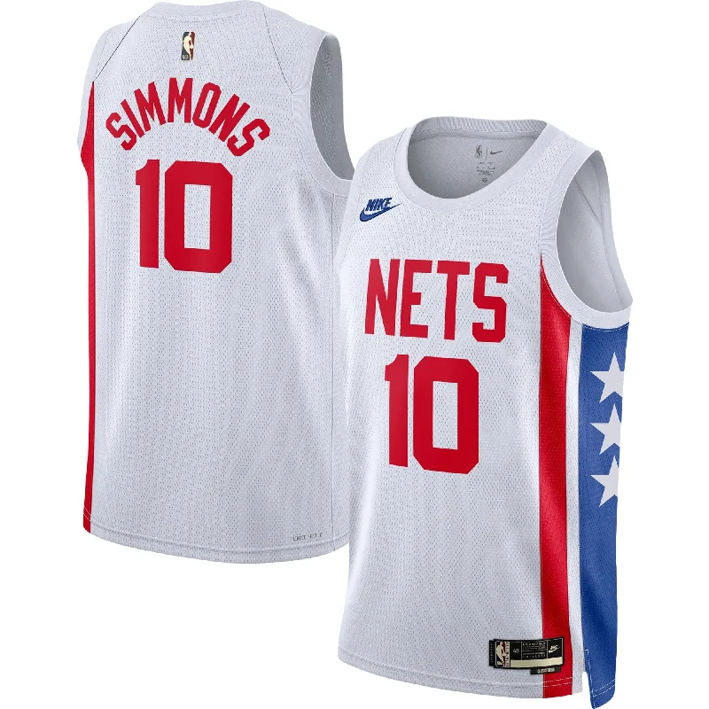 Basketball Jersey For Customized Sizing-Ben Simmons Brooklyn Nets Swingman Basketball Jersey - Classic Edition - White