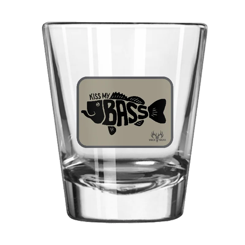 Team Mug For Tournament Fan Gear-Kiss My Bass 2oz Shot Glass