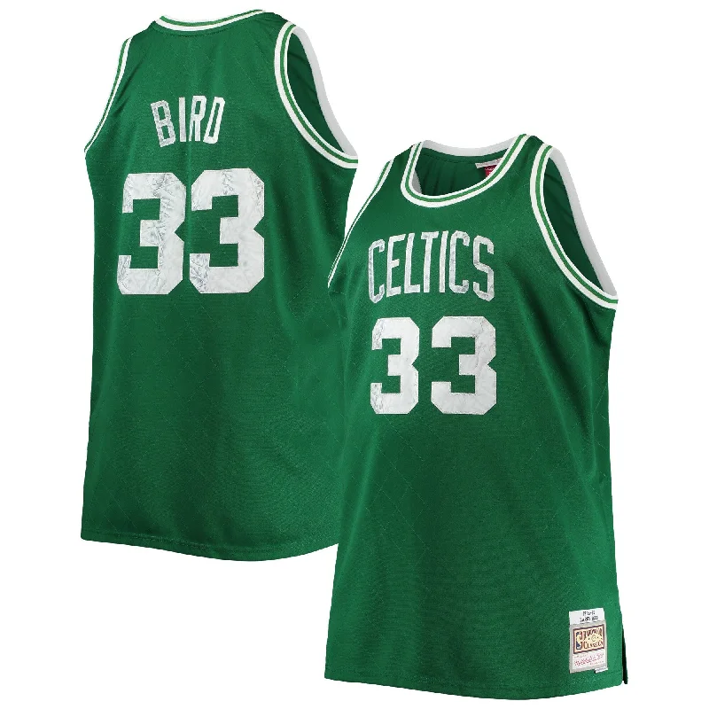 Basketball Jersey For Custom Streetwear Designs-Larry Bird Boston Celtics Big & Tall 1985/86 75th Anniversary Diamond Swingman Basketball Jersey - Kelly Green