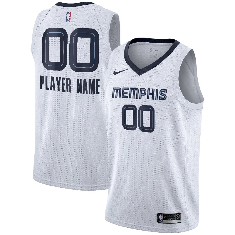 Basketball Jersey For Signature Player Designs-Memphis Grizzlies 2020/21 Swingman Custom Basketball Jersey - Association Edition - White