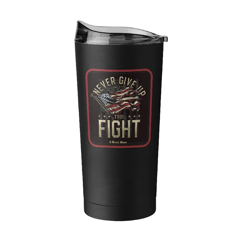 Team Mug For Tournament Teams-Never Give Up 20oz Powder Coat Tumbler