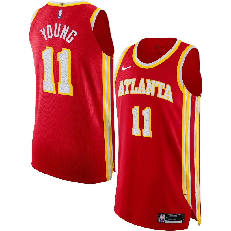 Basketball Jersey For Limited Edition Sales-Trae Young Atlanta Hawks Basketball Jersey - Icon Edition - Red