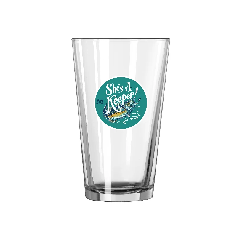 Team Mug For Group Team Customization-Shes A Keeper 16oz Pint Glass