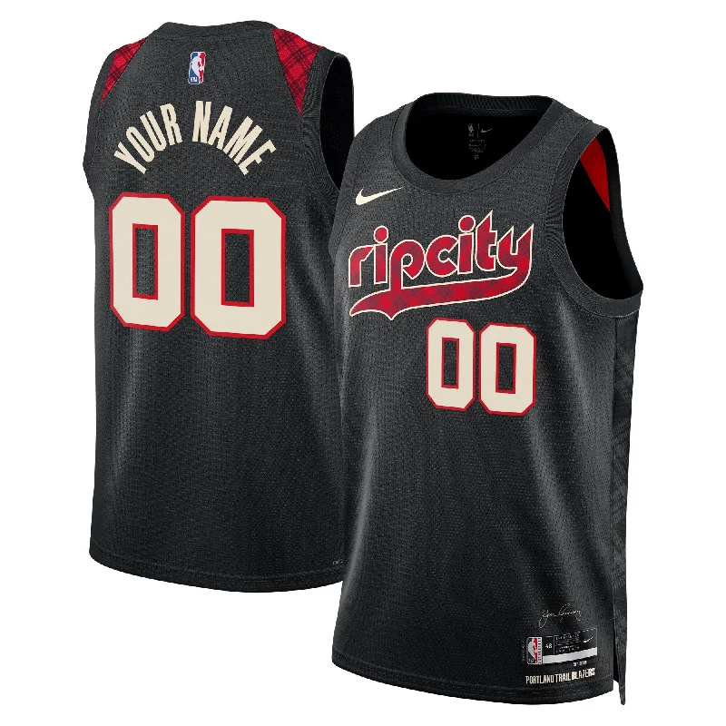 Basketball Jersey For Tournament Teams-Portland Trail Blazers Unisex 2023/24 Custom Swingman Basketball Jersey - Black - City Edition