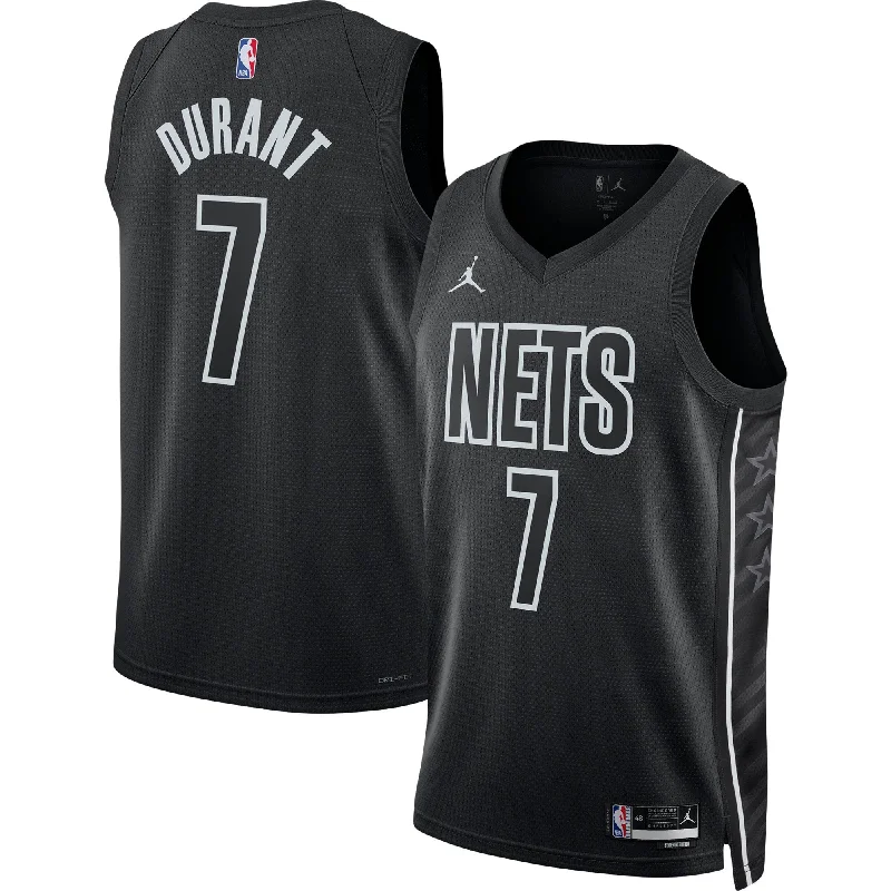 Basketball Jersey For College Fans-Kevin Durant Brooklyn Nets Jordan Brand Unisex Swingman Basketball Jersey - Statement Edition - Black