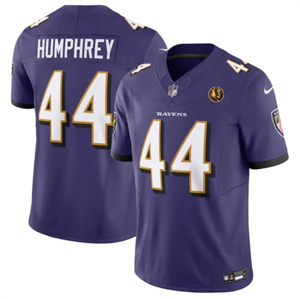 Football Jersey For Local Team Apparel-Men's Baltimore Ravens #44 Marlon Humphrey Purple 2023 F.U.S.E. With John Madden Patch Vapor Limited Football Stitched Jersey