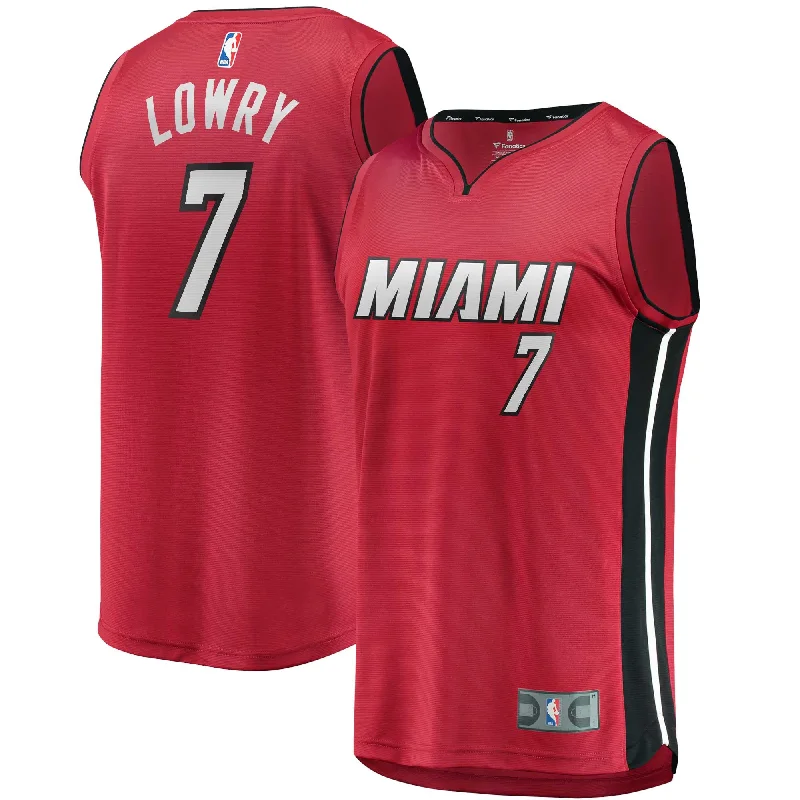 Basketball Jersey For Local Custom Apparel-Kyle Lowry Miami Heat Branded Fast Break Player Basketball Jersey - Statement Edition - Red