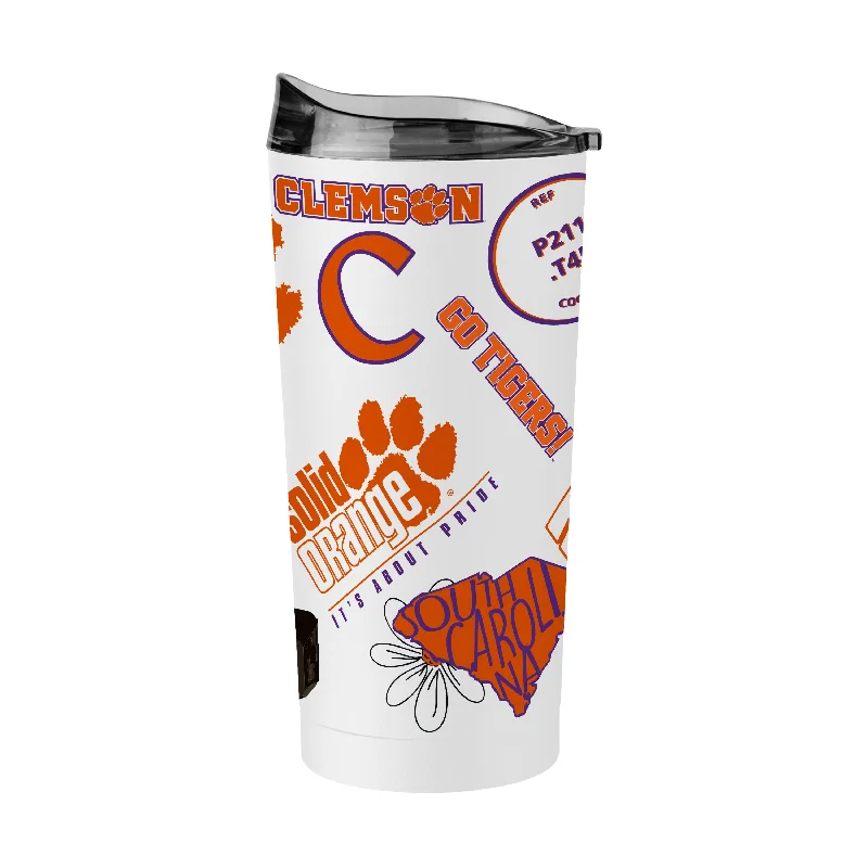 Team Mug For Promotional Sales Campaigns-Clemson 20oz Native Powder Coat Tumbler